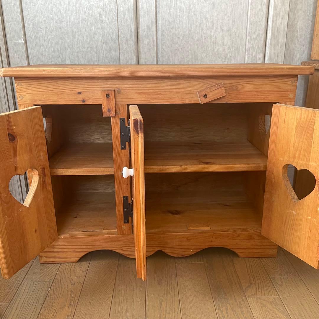 ココア◎used）カントリー家具　キャビネット　ローボード　テレビ台
