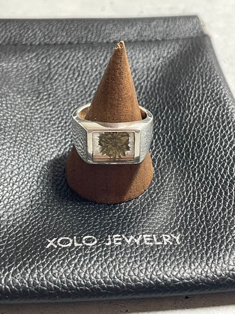 お*こ様 新作 XOLO Signet Ring Gold Flower リング