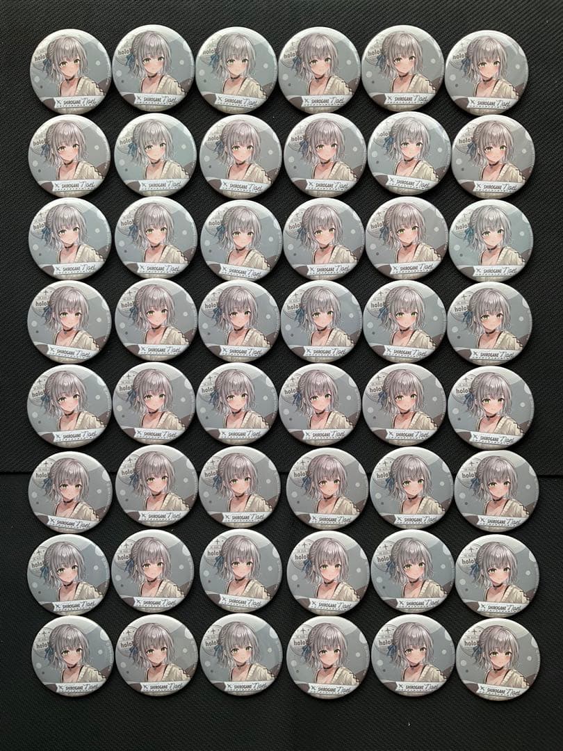 ホロライブ　不知火建設　しらけん　白銀ノエル　缶バッジ　48個セット