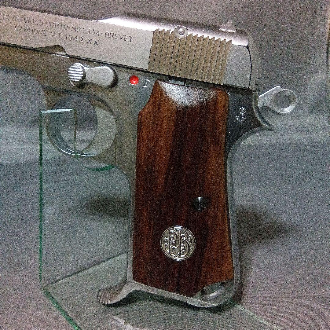 k*4様 タナカ ワークス M1934 ブローバック　木製グリップ　シルバーモデ