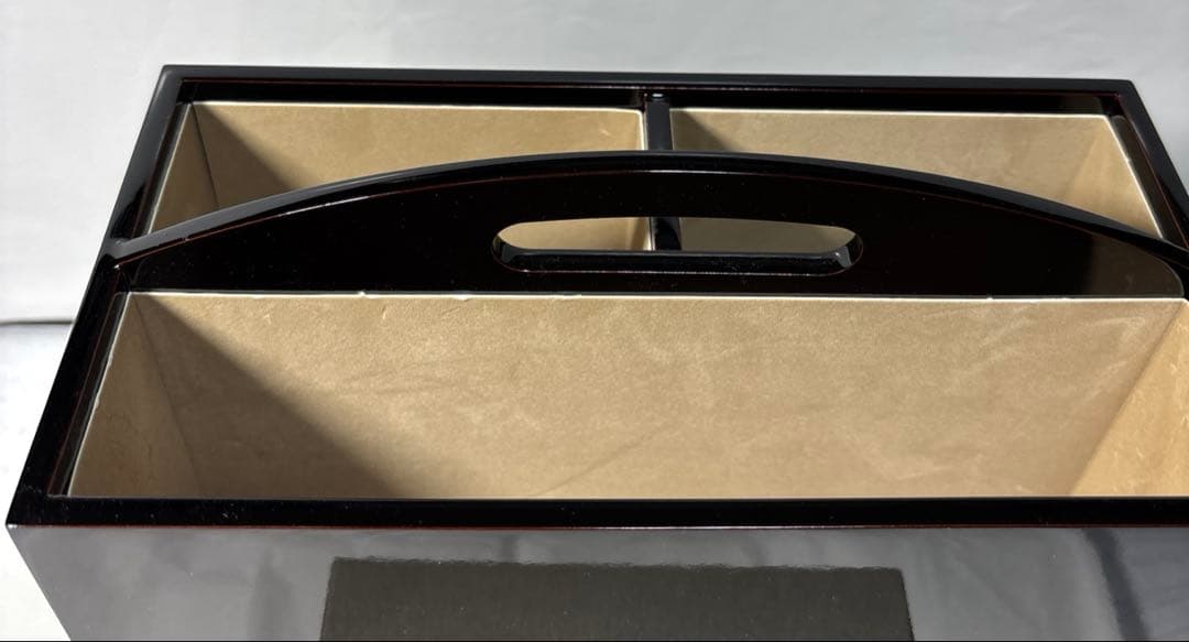 会津漆塗り荻にうずら　 卓上スタンド(折笠漆器店製)