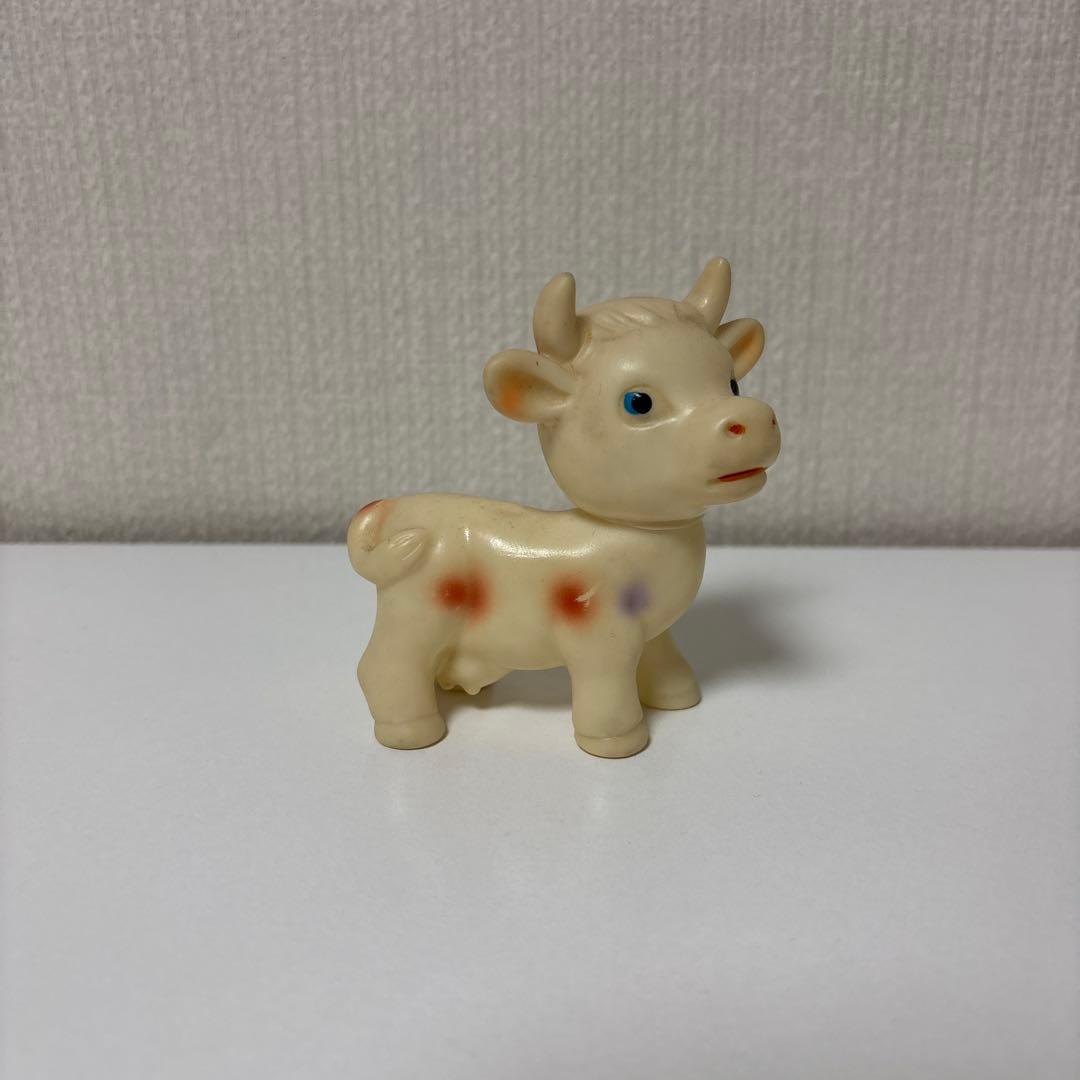 ヴィンテージ　ソフビ　フィギュア　昭和レトロ　動物　牛