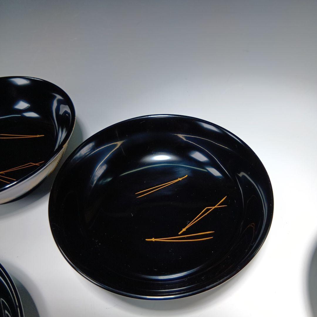 最終値下げ輪島塗　吸物椀5客　在銘(喜平)作　共箱　 美品