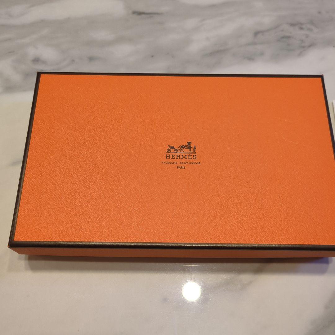 エルメス　ベアン2PLIS オレンジ&ブラウン□M刻印2009 シルバー金具