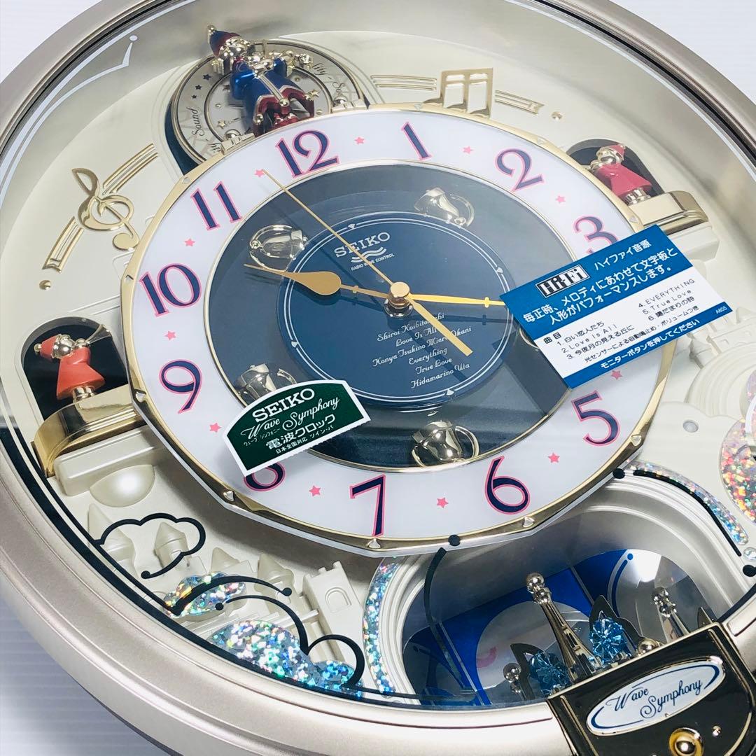 【極美品♪】SEIKO セイコー からくり電波掛け時計 RE555S 電波時計