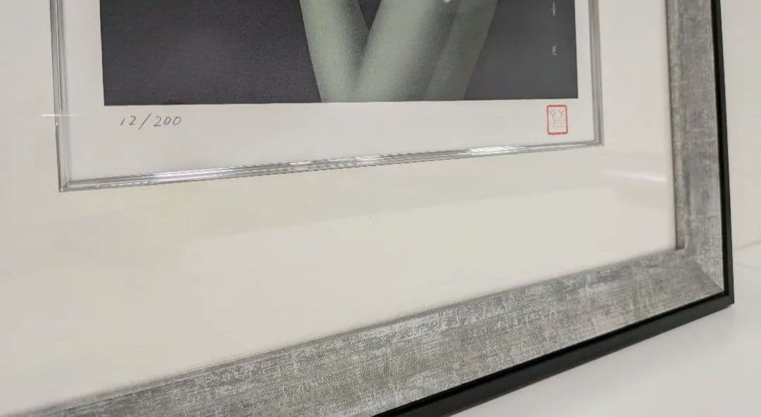 1月限定価格【東郷青児】バラ一輪　リトグラフ　額付き