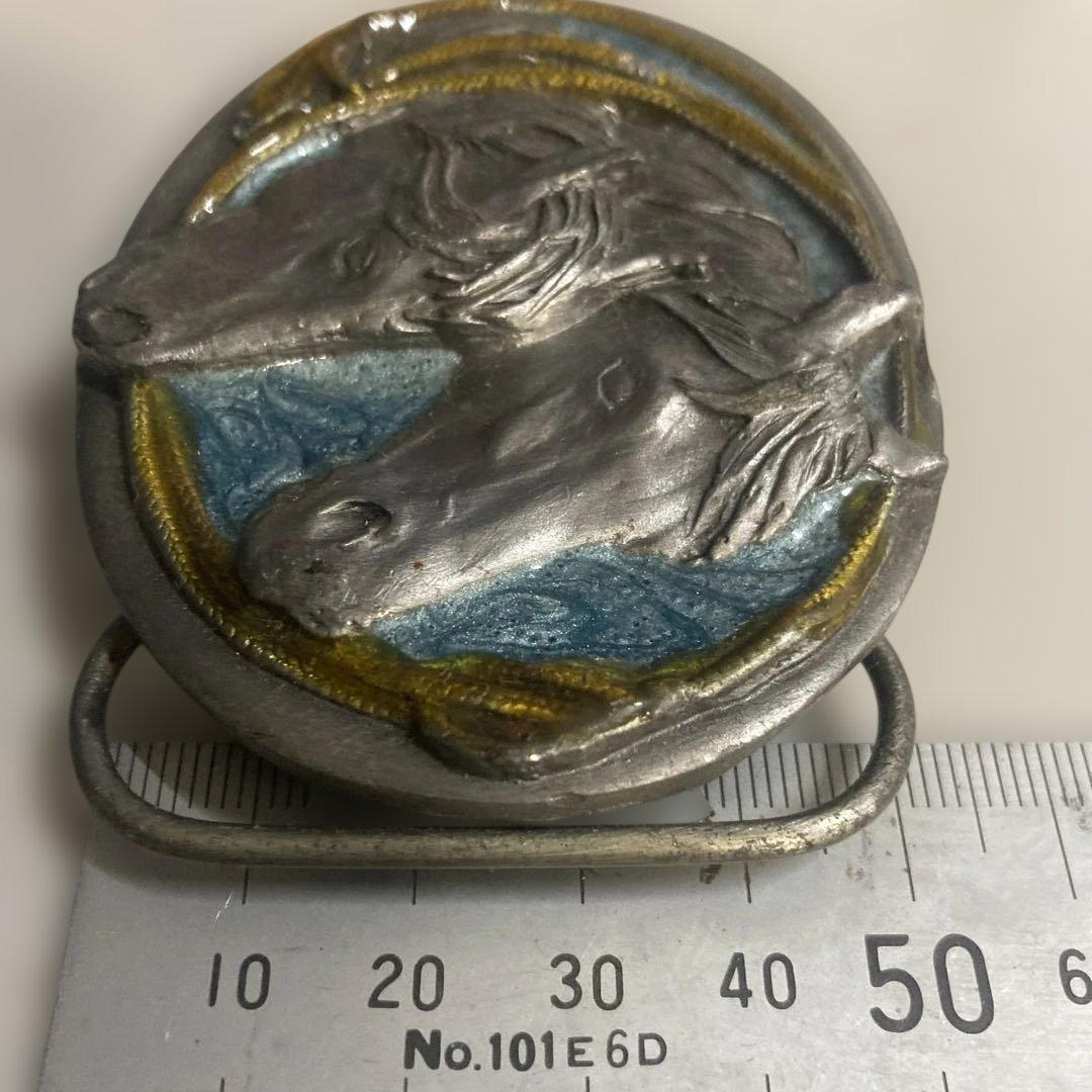 6073]ヴィンテージ 1983年 シスキュー 馬 バックル ウエスタン