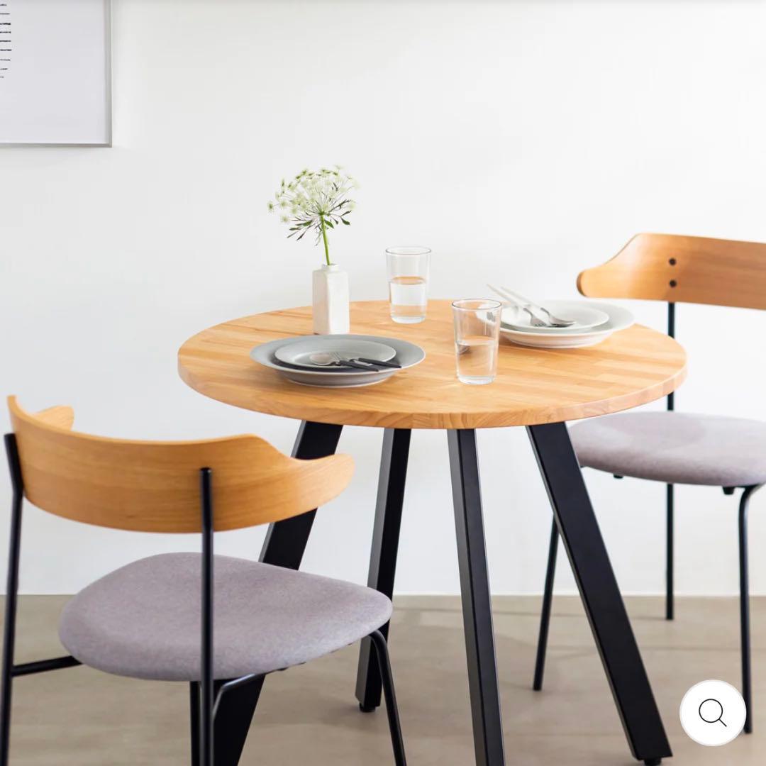 kanademono カフェテーブル ラバーウッド100cm 送料8600円込