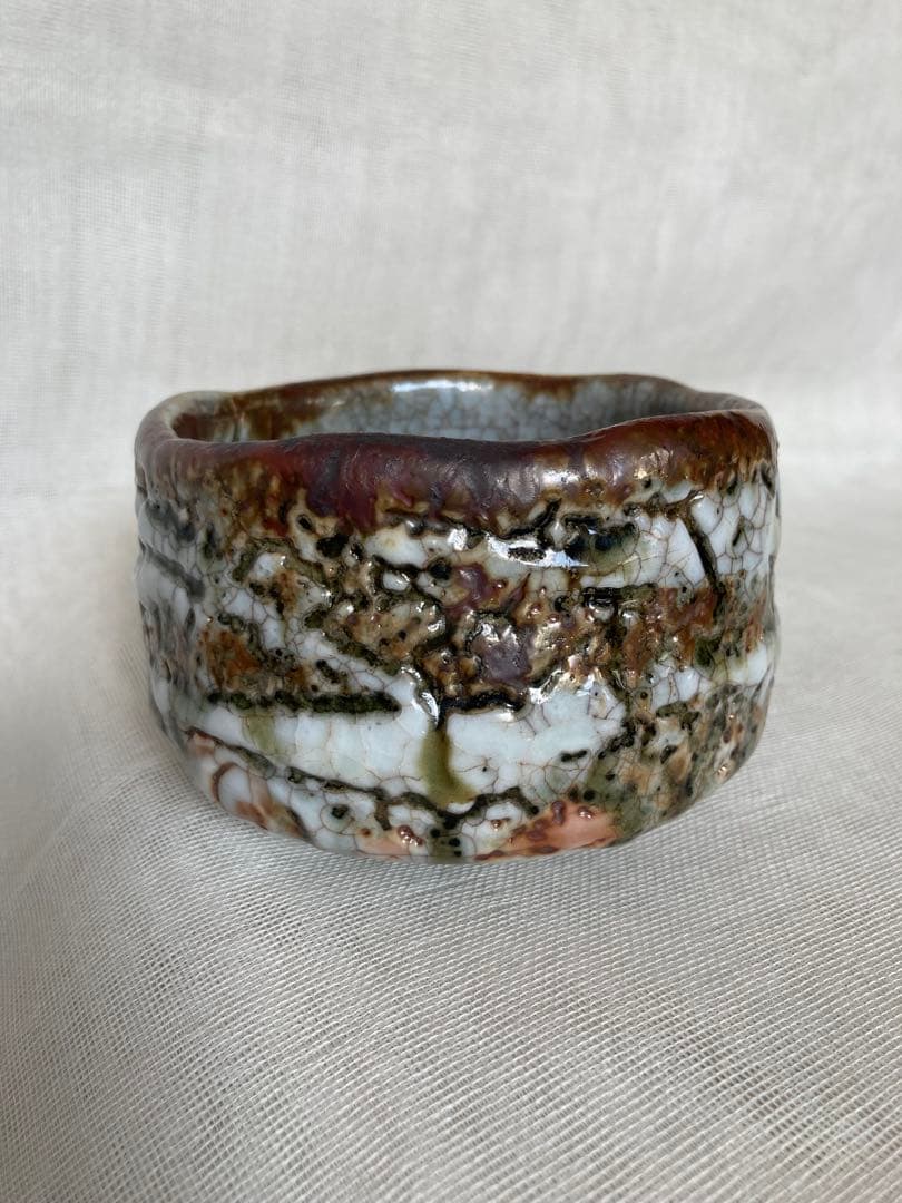 信楽焼／穴窯志野茶碗／B31