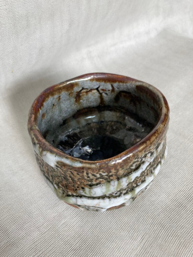 信楽焼／穴窯志野茶碗／B31