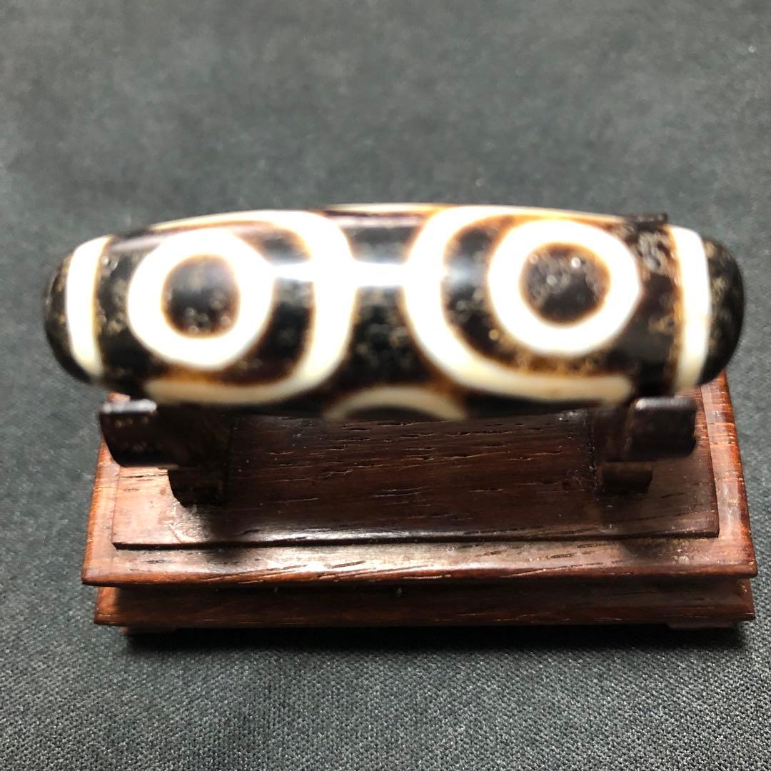 P、秘蔵天珠‼️秘蔵西蔵老礦古代伝承十字六眼天珠