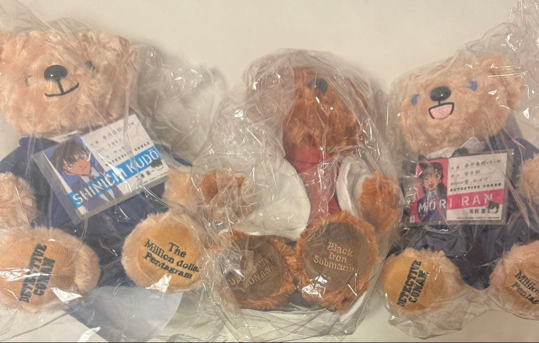 名探偵コナン　デディベア　ぬいぐるみ　ベア　工藤新一　毛利蘭　灰原哀