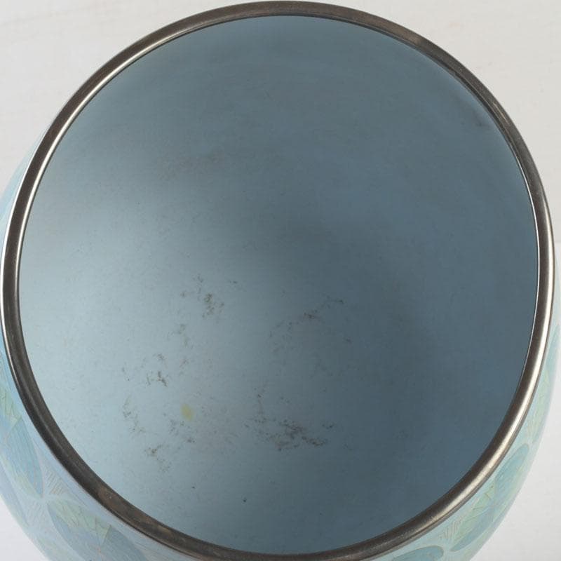 七宝焼　有線七宝　米澤慧聿子作　花器　壷　D　9714