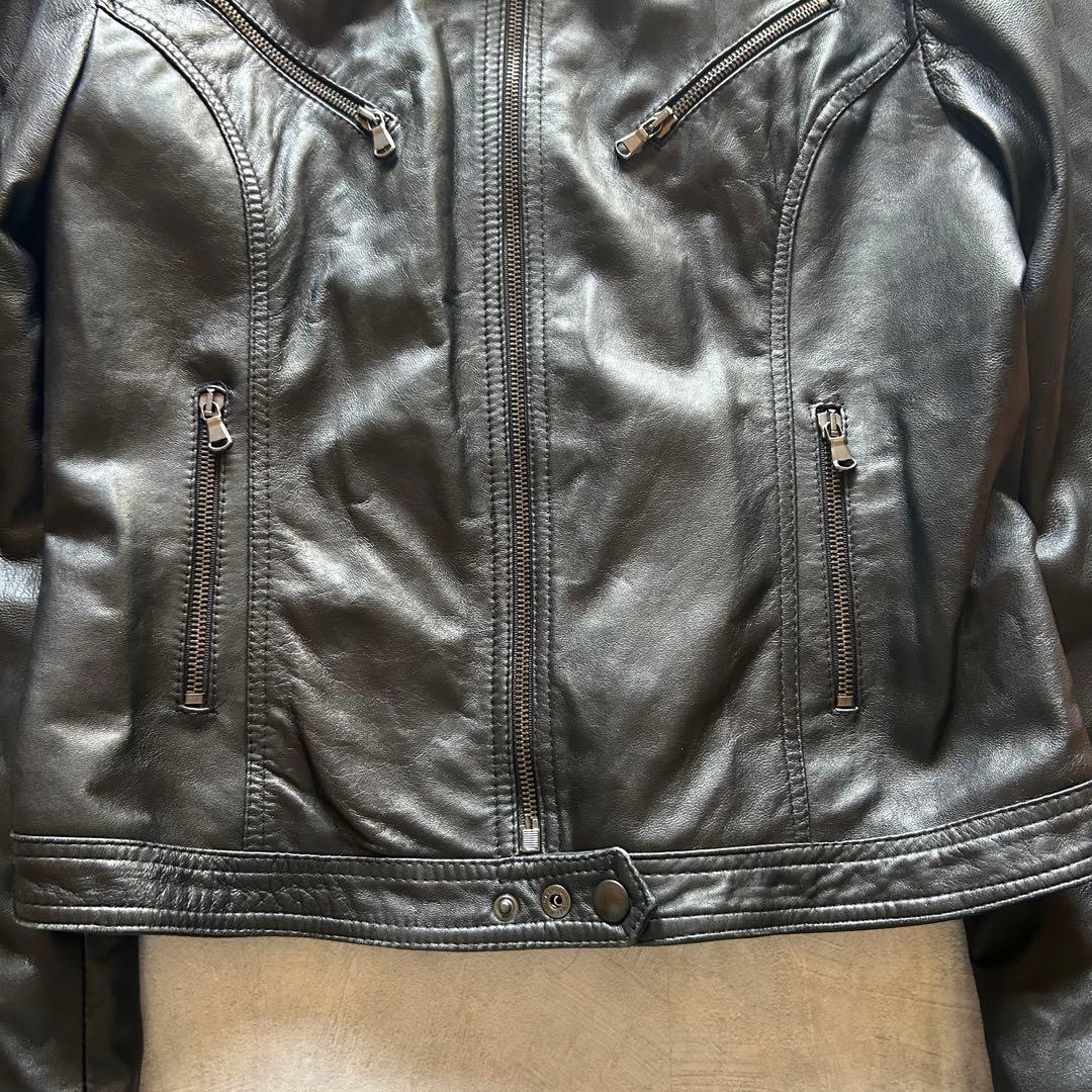 ジャケット・アウター archive grunge leather jacket y2k black