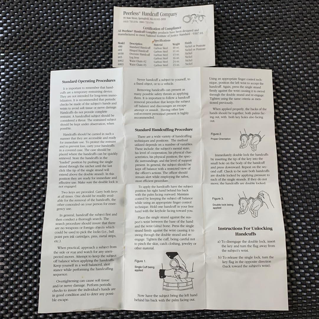 本物　ハンドカフ手錠&ケース