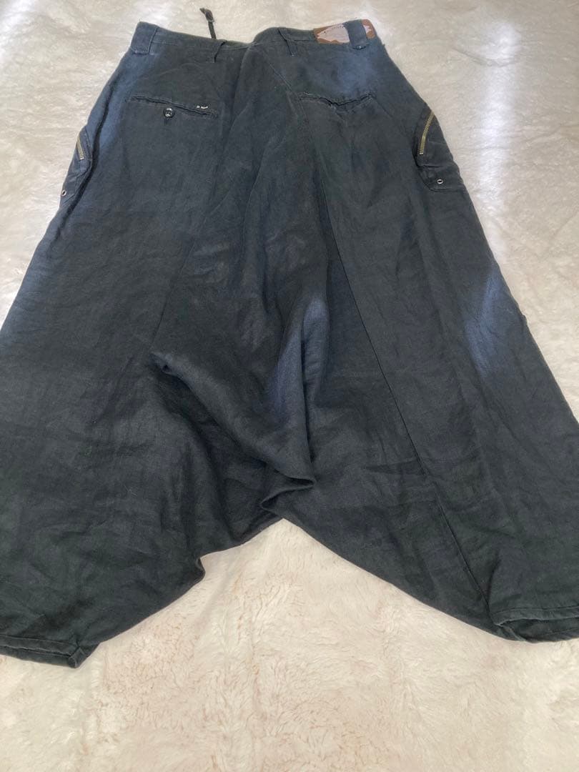 希少！入手困難　Y2K 本物　PPFM リネン　サルエルパンツ　2way 黒