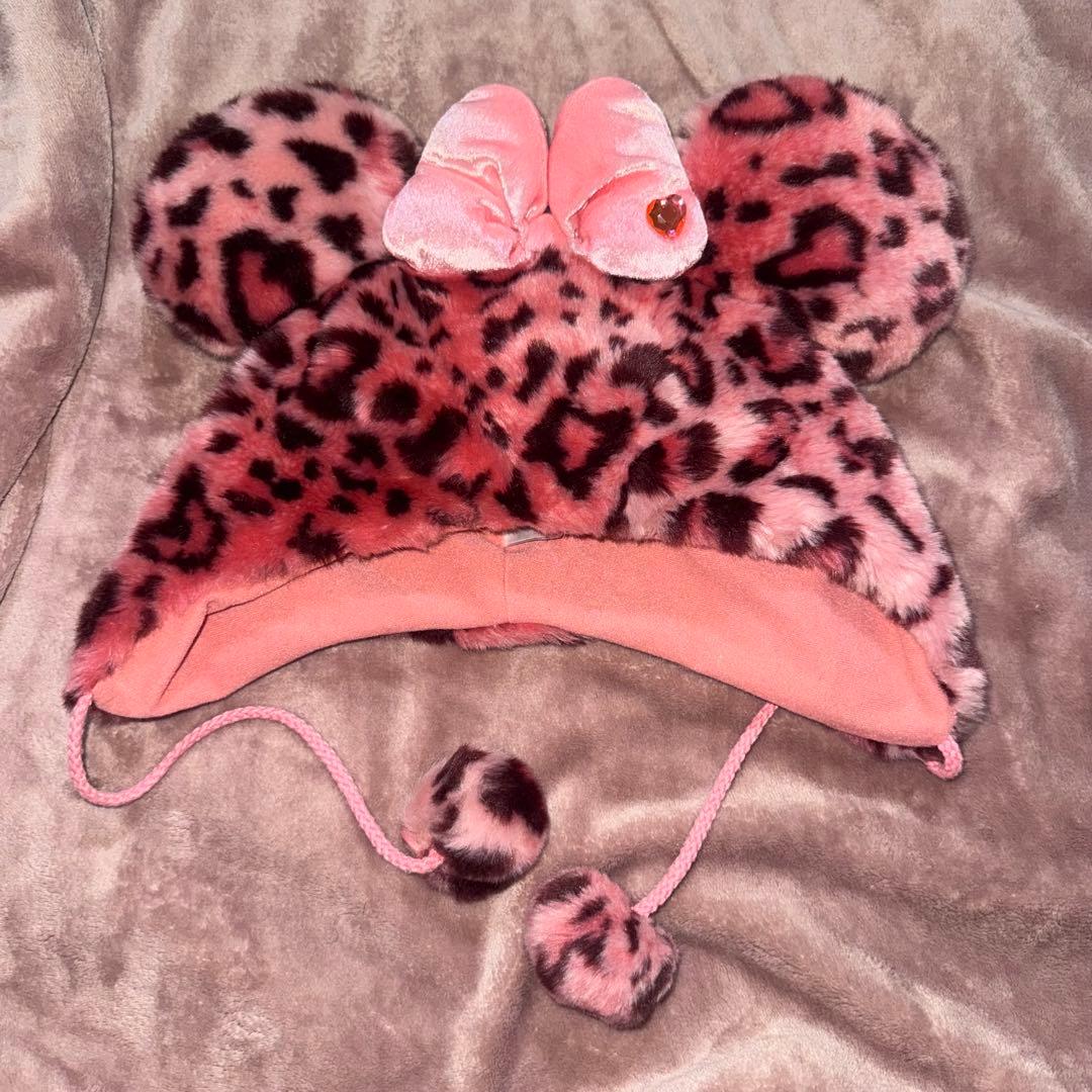 ディズニーリゾート　ファンキャップ　ヒョウ柄