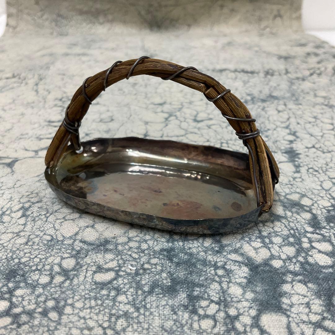 泰銀器店 純銀 小判型藤手楊枝入れ