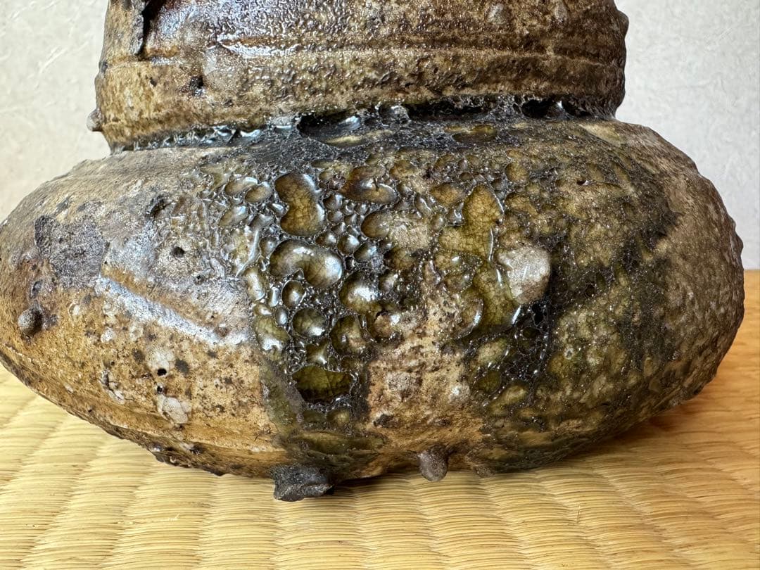 大名品　古伊賀　破袋水指　桃山〜江戸初期