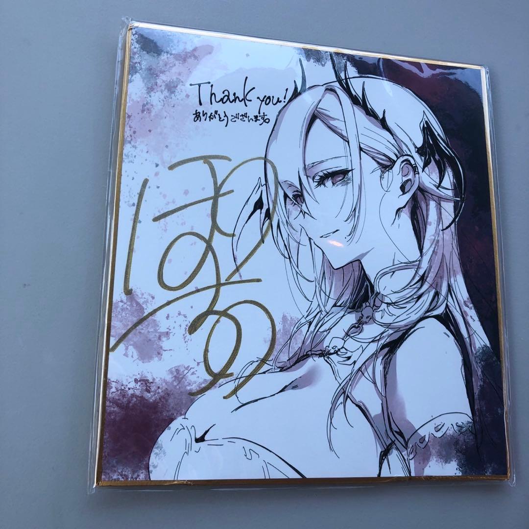 Vtuber 飯田ぽち。 3D化記念グッズ　直筆サイン色紙 メロブ