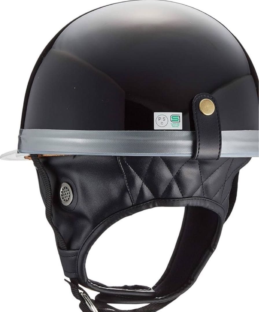 コルク半　三つボタン　黒