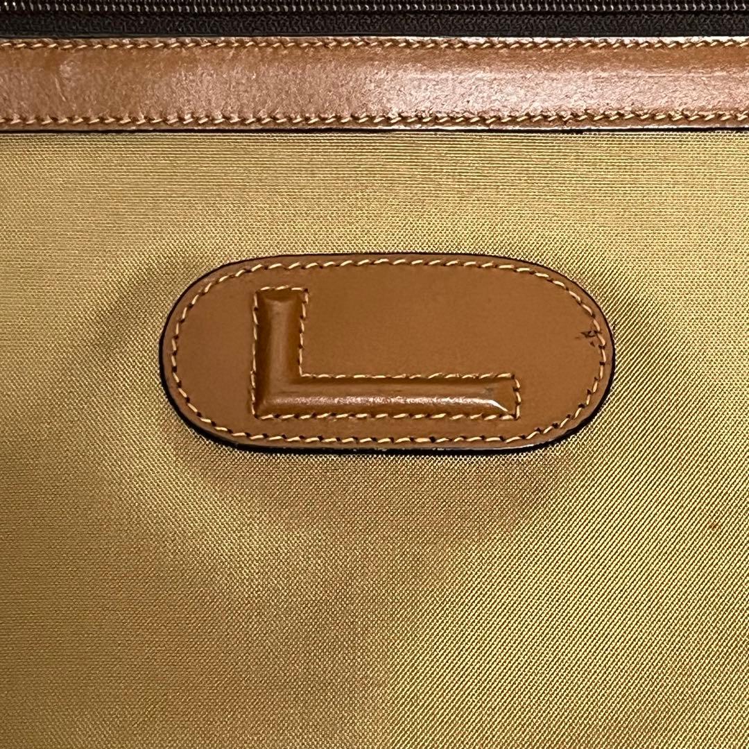LANCEL ランセル ガーメントバッグ ナイロン レザー ベージュ