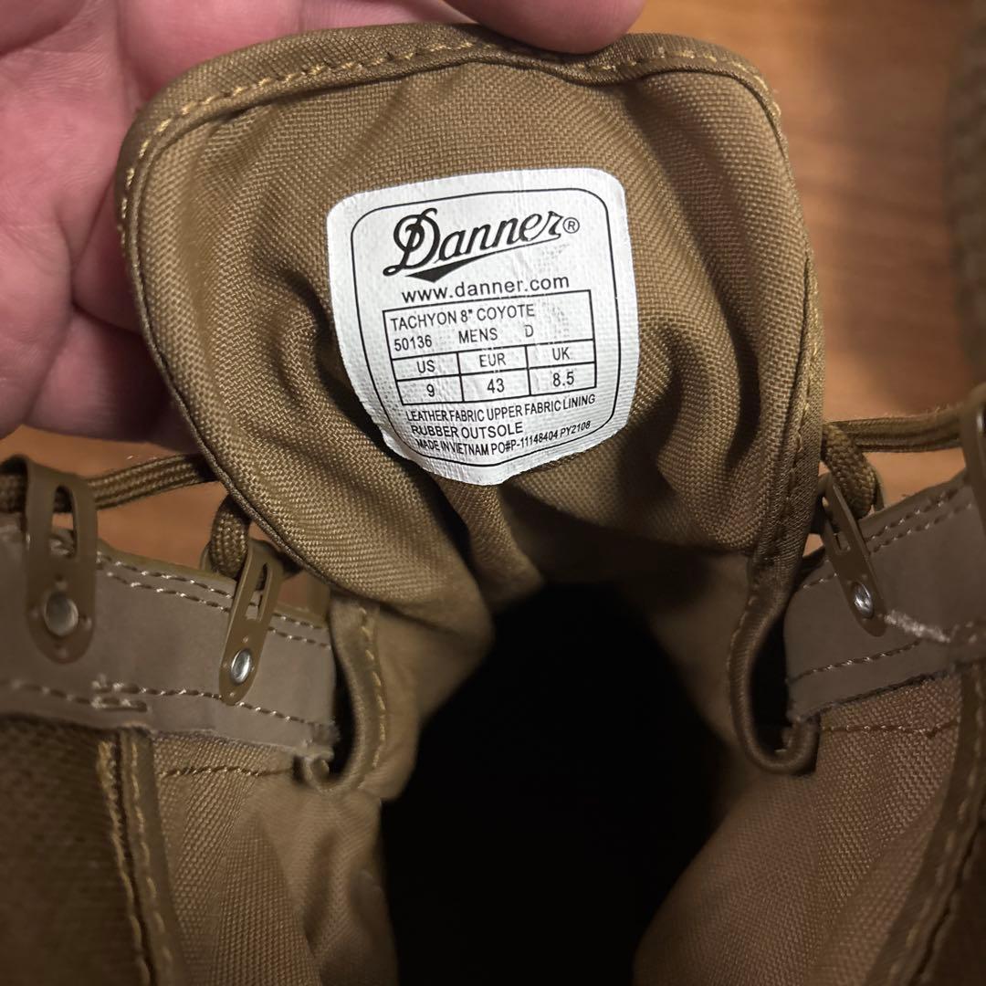 米軍　実物 DANNER TACHYON COYOTE 8 軽量ブーツ　27cm