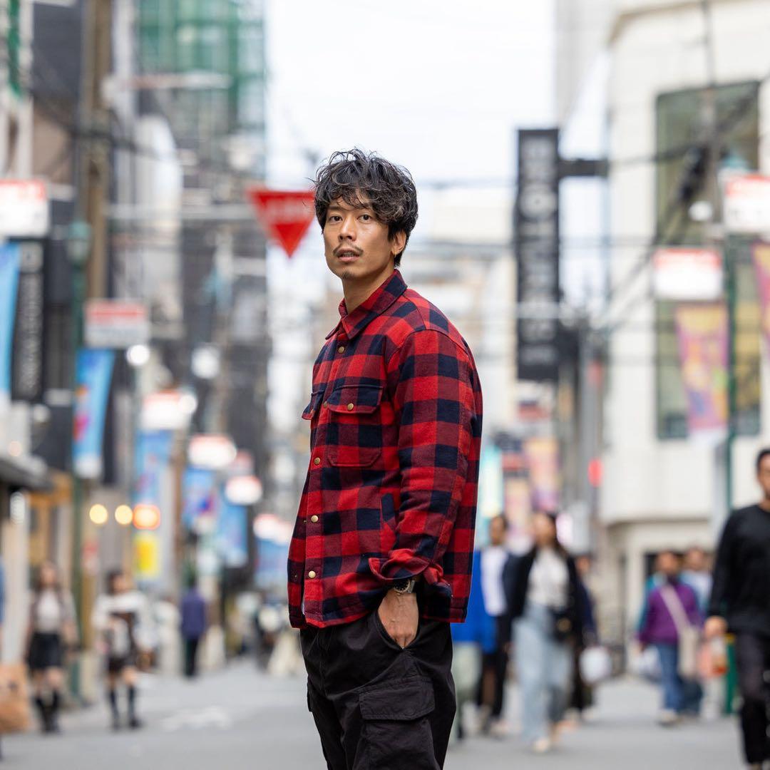 ２*ｇ様 JapanMade屋　大人が着れる\"柄\"アウター 「中綿チェックシャツ