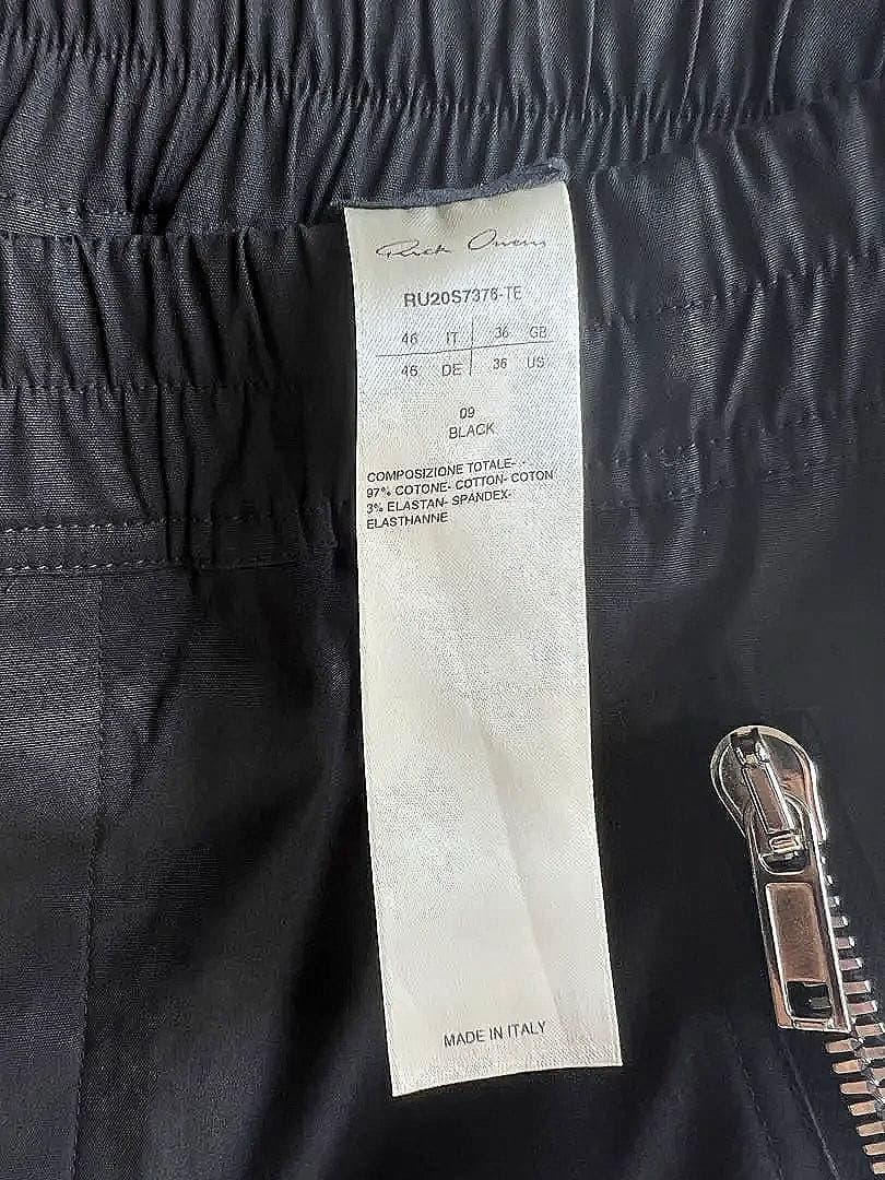 Rick Owens 20SS クロップドドローストリングパンツ ブラック