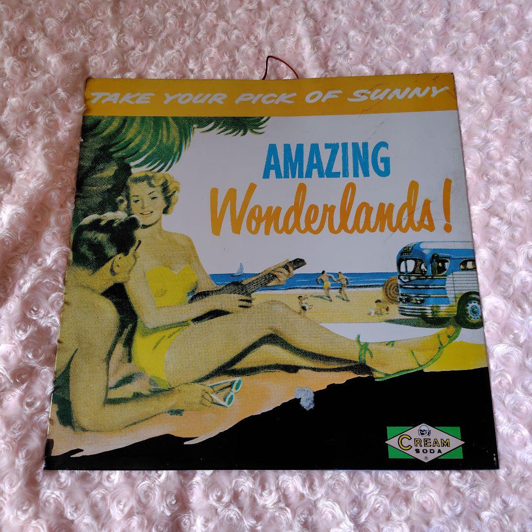 当時品レア貴重クリームソーダパネルポスターインテリアに昭和レトログッズポップ