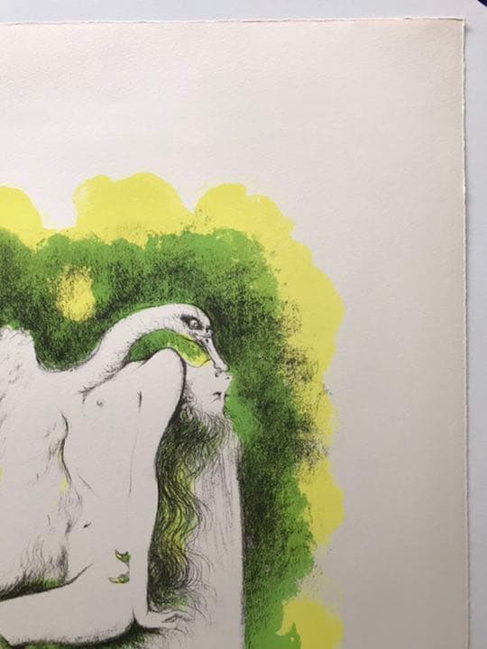 ★J5★古沢岩美「レダ」リトグラフ　限定品