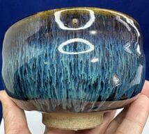 青と緑のグラデーション 茶碗