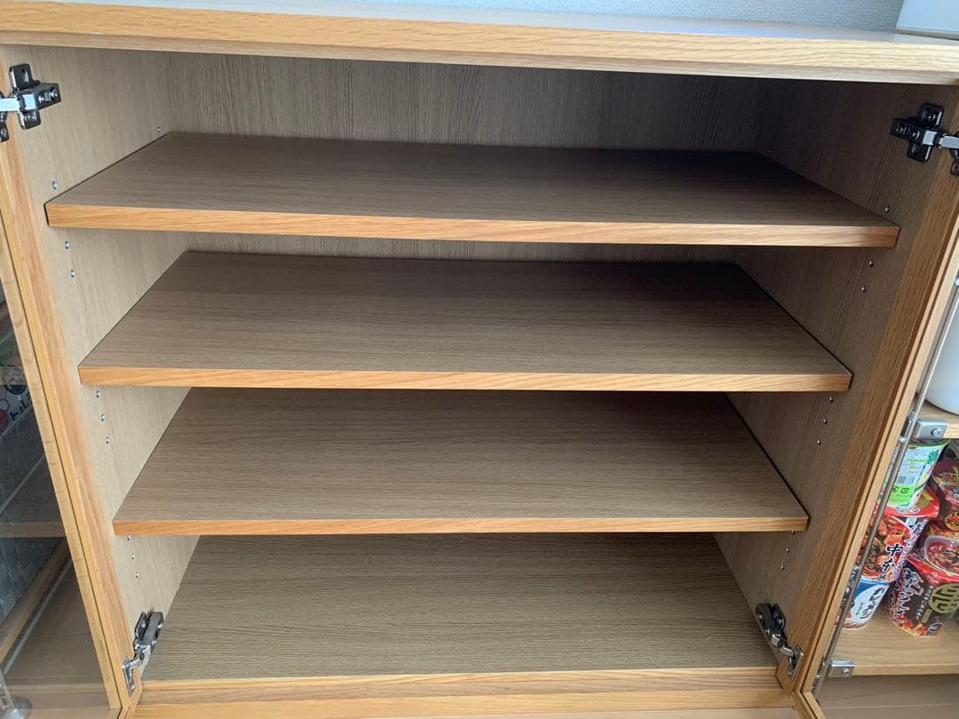 【無印良品】廃盤/希少品 オーク材 食器棚 観音開き ユニットシェルフ