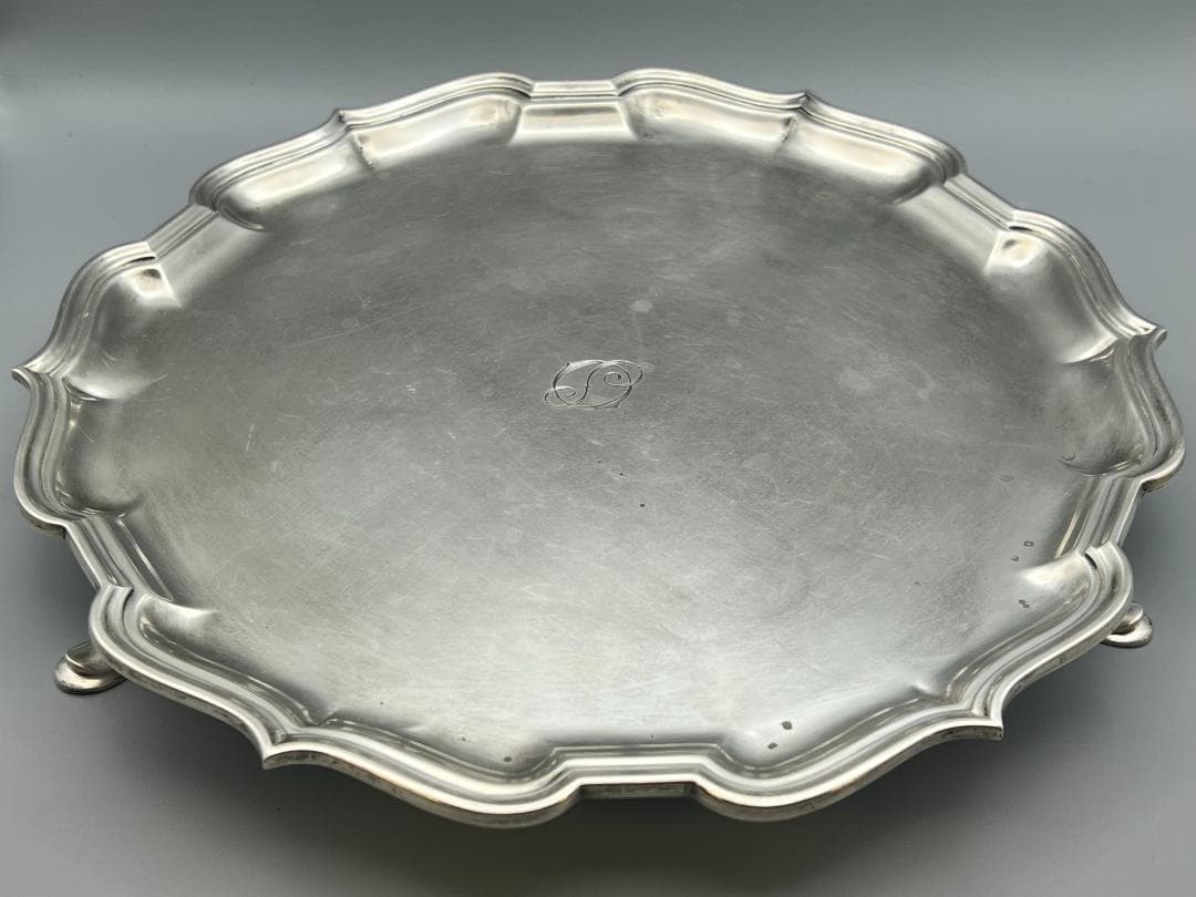 マッピン&ウェッブ／純銀 スターリングシルバー／トレイ　重612g