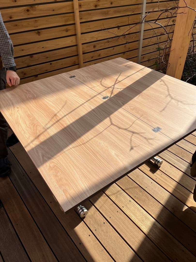 伸長式ダイニングテーブル バタフライテーブル ホワイトオーク