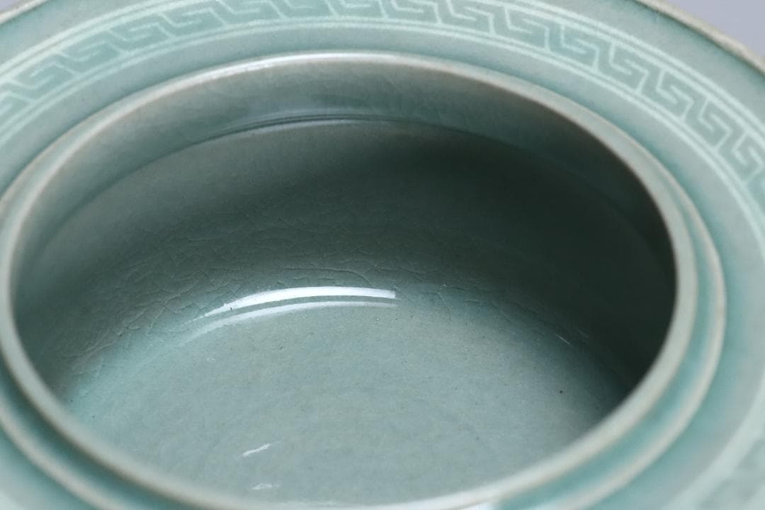 高麗青磁　柳海剛(根瀅) 造　龍型香炉　朝鮮古美術／骨董品【正一古美術】