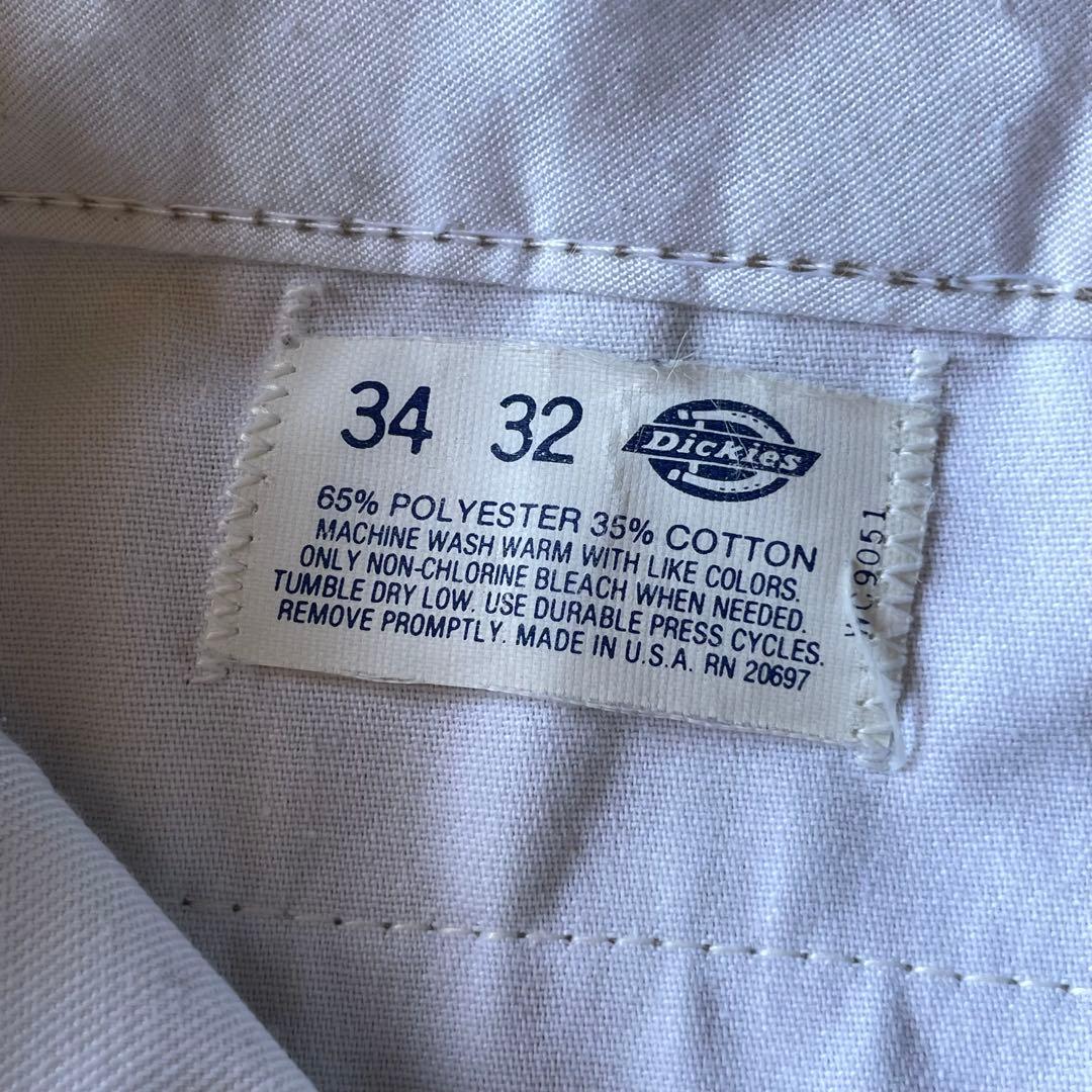 80s チビタグ Dickies USA製 874 ワークパンツ W34 L32