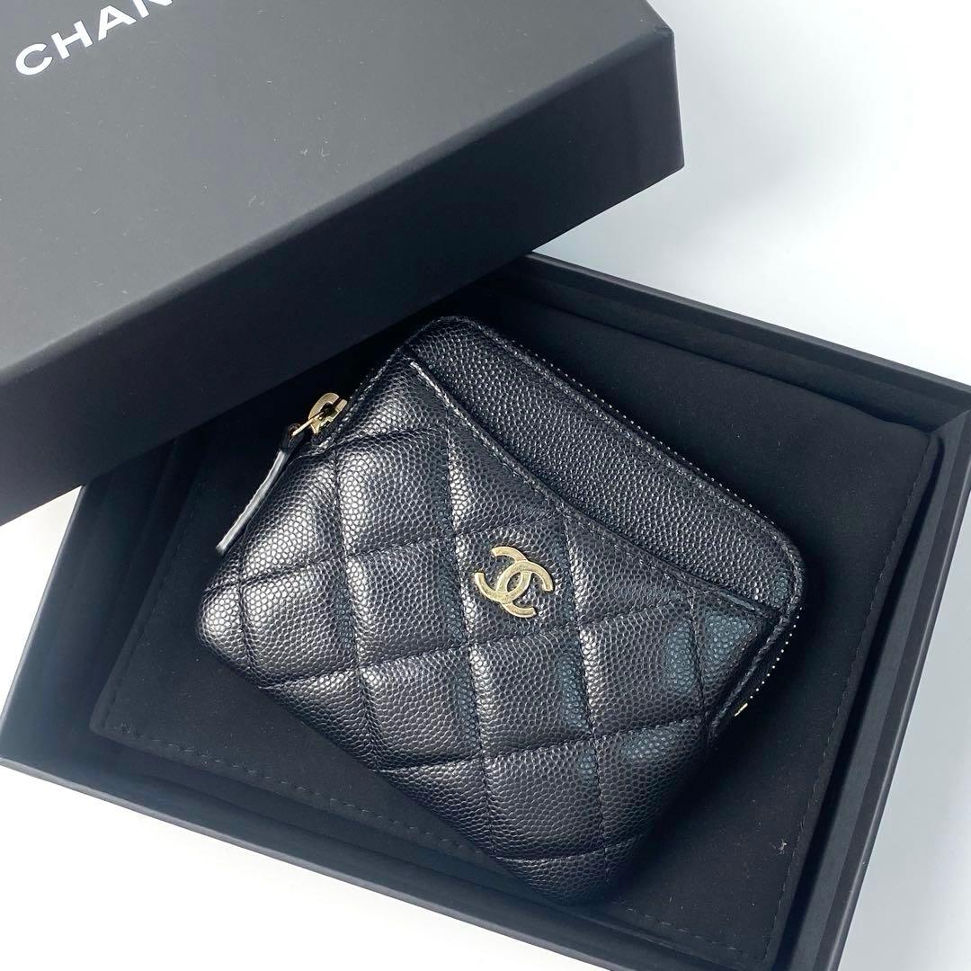 シャネルCHANEL ジップパース キャビアスキン AP2061ランダム.