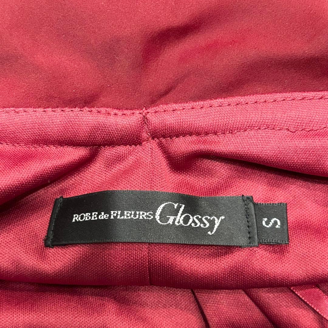 ROBE de FLEURS Glossyサテンバストビジューロングキャバドレス