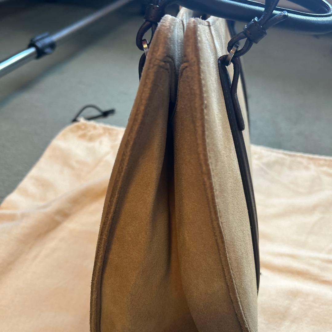 ロエベ トートバッグ ブラウン アナグラム スエードレザー