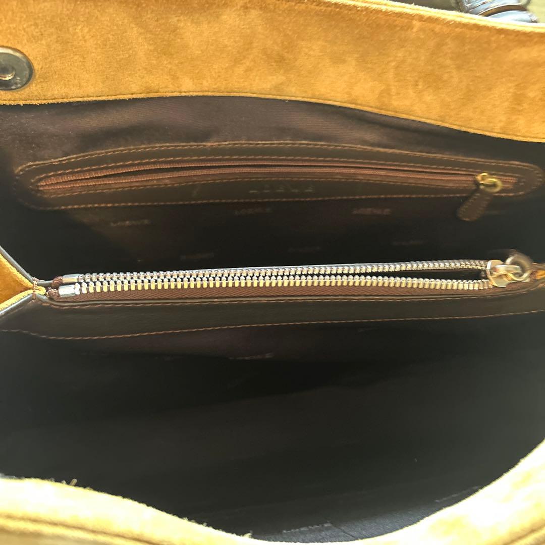 ロエベ トートバッグ ブラウン アナグラム スエードレザー