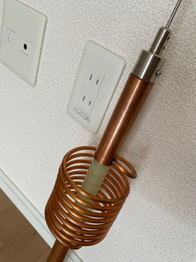 オーダー ハンドメイド21MHzアンテナ 銅製 ほぼ新品 モービルアンテナ