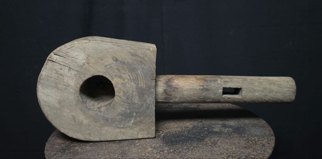 詳細不明農具か？木製アンティークツール　オブジェインテリア骨董市古物