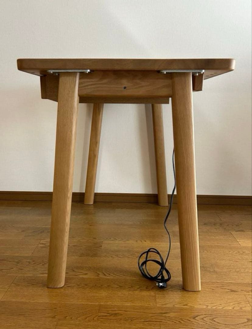 美品 浜本工芸 学習机 ナチュラルオーク パソコンデスク 引出し付き