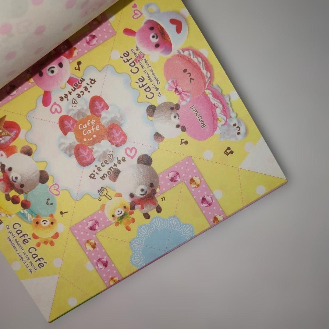 平成レトロ　平成女子　めちゃおり　おりがみメモ　シール付き　パンダ　くま　カフェ