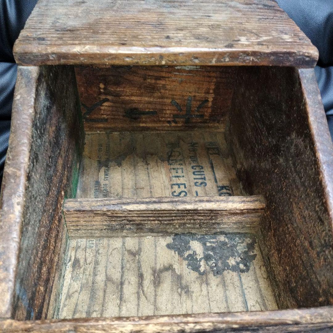 古道具 自転車店 作業箱 木箱 昭和レトロ