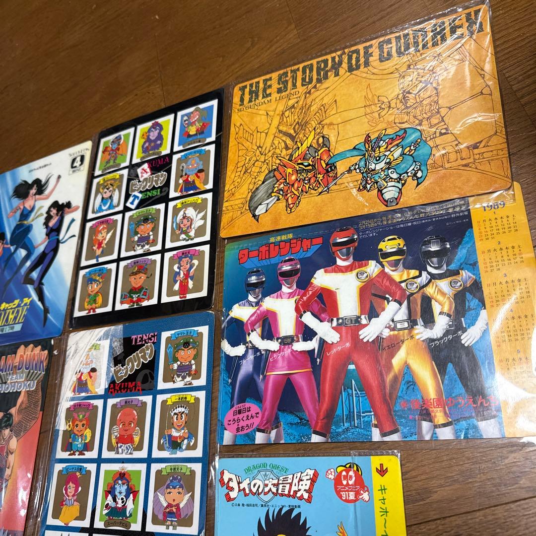 昭和レトロ品アニメ・漫画キャラクターイラスト集下敷9枚セット