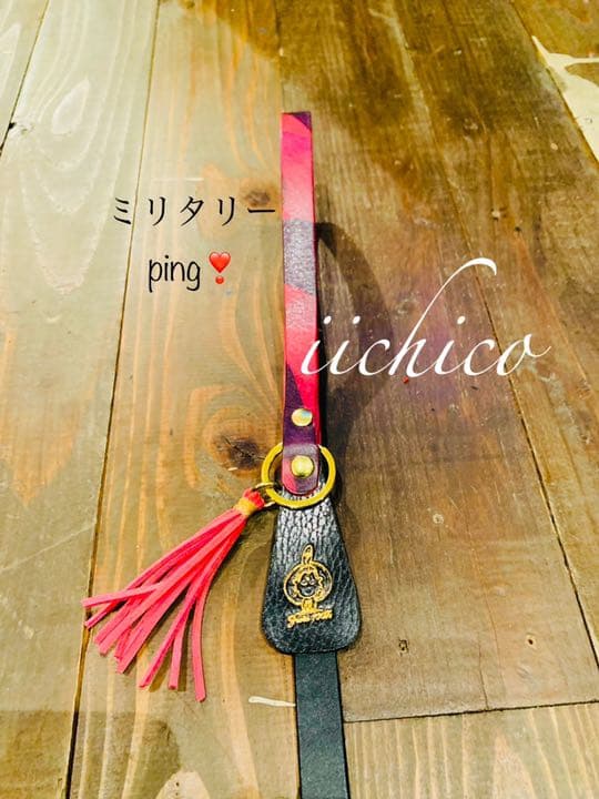 犬用　ミリタリーping＆blackツートン　リード＆ハーネス2点SET❣️