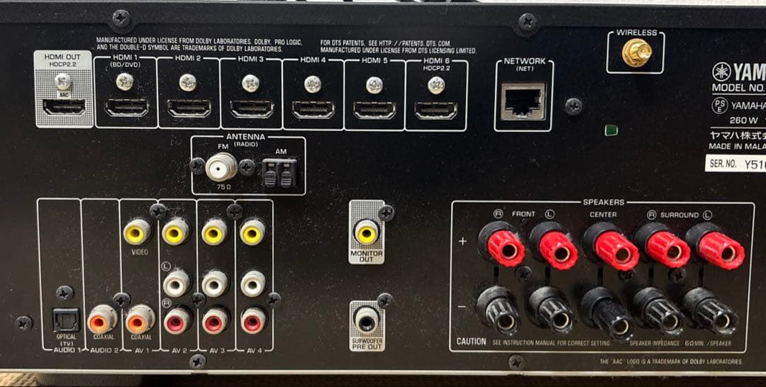 【値下げしました】YAMAHA AVアンプ RX-V479