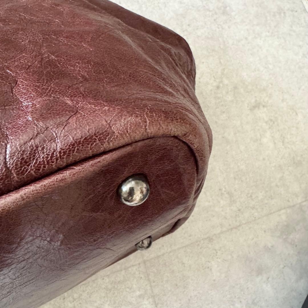 トリココムデギャルソン　ハンドバッグ　ブラウン　茶色　レザー